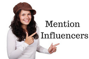 Mention Influencers on Twitter, Google Plus or Instagram
