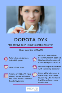 Dorota Dyk, Mom Inventor, MEDAPTI Baby. Click to see all our Featured Mompreneurs. 