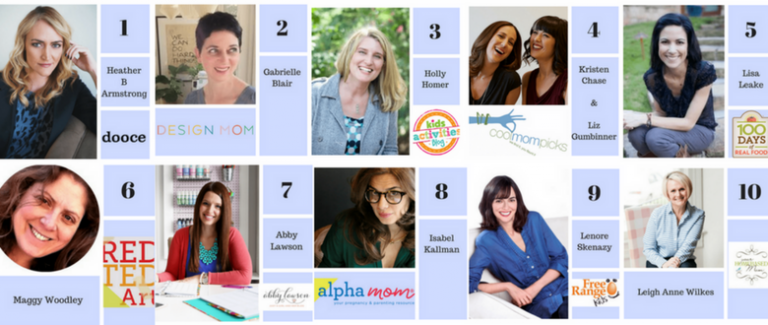Here They Are - Our Top 10 Mom Blogs for 2017