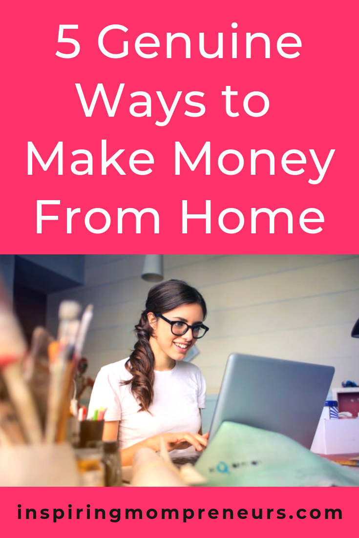 Are you looking for ways to work from home? Here are our top 5 non-scammy ways.  #5genuinewaystomakemoneyfromhome  #workathome #workathomemom #wahm