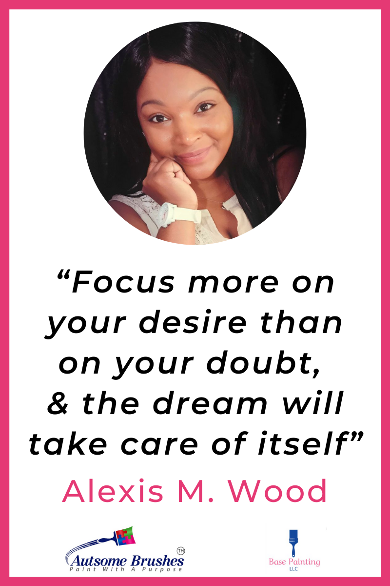 Meet Alexis Wood, CEO and Co-Owner of Base Painting LLC and Autsome Brushes, which supports Autism Awareness. From teen Mom to successful business owner, Alexis has turned tragedy into triumph. #AutsomeBrushes #AutismAwareness #BasePaintingLLC #TeenMom #Interview #FeaturedMompreneur #InspiringMompreneurs