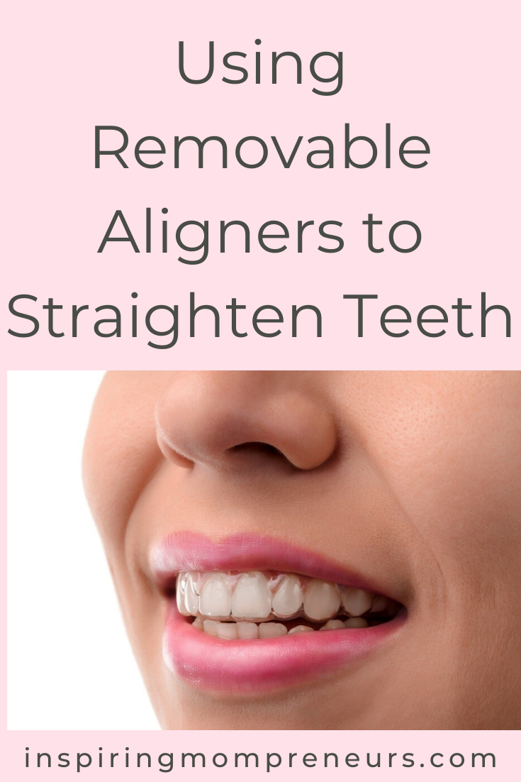 Removable aligners are nearly invisible, making them perfect for Mom entrepreneurs whose professional appearance is critical to success.  Here's why Moms are using invisible aligners to straighten teeth. #invisiblealigners #clearaligners #invisalign