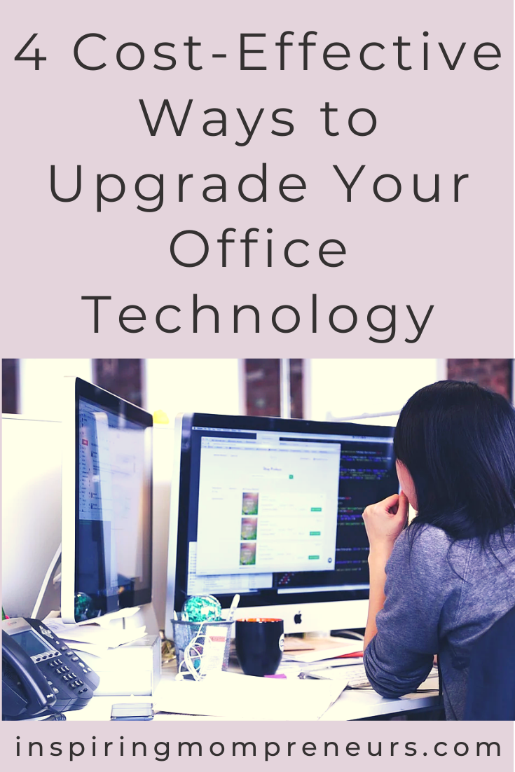 In today’s digital age, it makes sense to keep up-to-date with the latest tech. It also makes financial sense. Check out these four cost-effective ways to upgrade your office technology. #costeffective #upgradeofficetechnology #officetech #savemoney