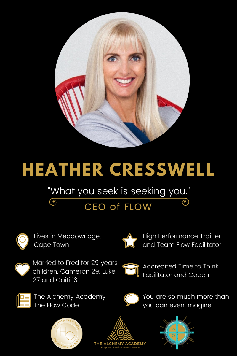 Meet Heather Cresswell, a high-performance coach for entrepreneurs, executives and leaders. And CEO and Founder of The Alchemy Academy and The Flow Code. #featuredmompreneur #heathercresswell #onlineleadershipcoach #highperformancecoach #flowcodemastermind #flowcodecoachingprogram