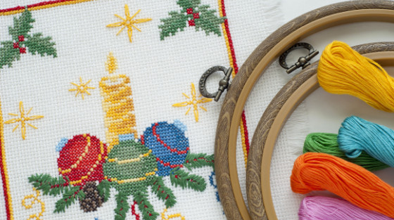 Using a Hoop for Cross-Stitch