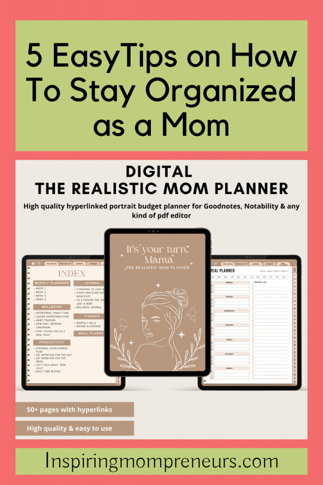 how to stay organized as a mom