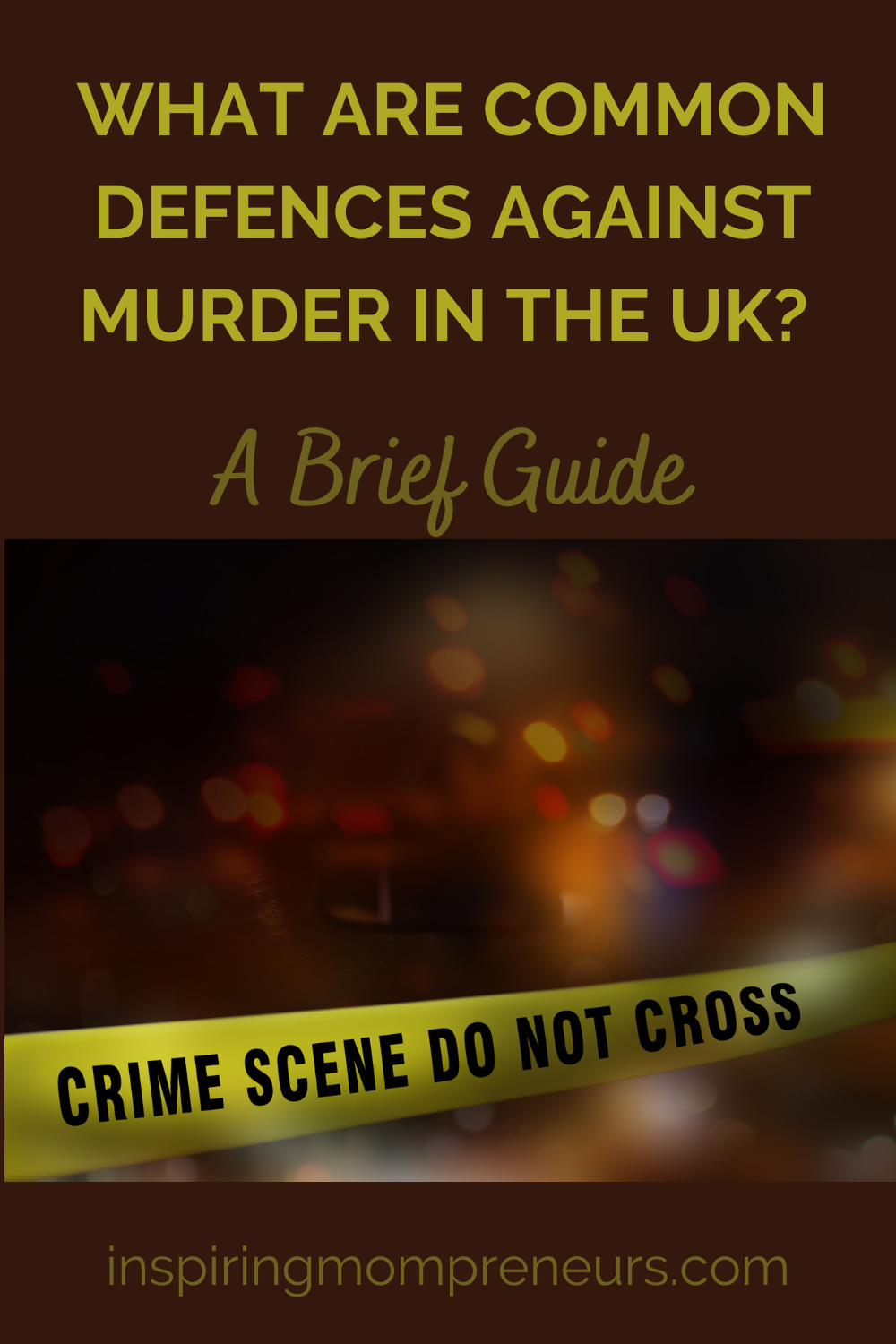 Hopefully you will never require this information, unless you're studying Law.  Here are 5 common defences against murder in the UK. 